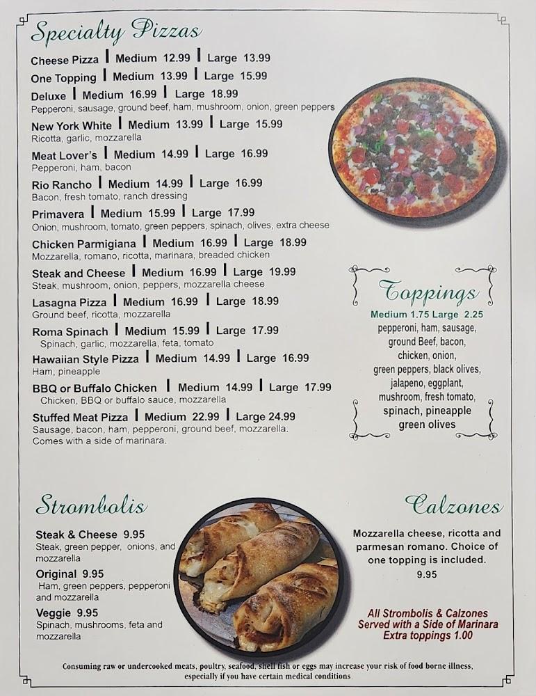 Fratello's Pizza Menu image 2